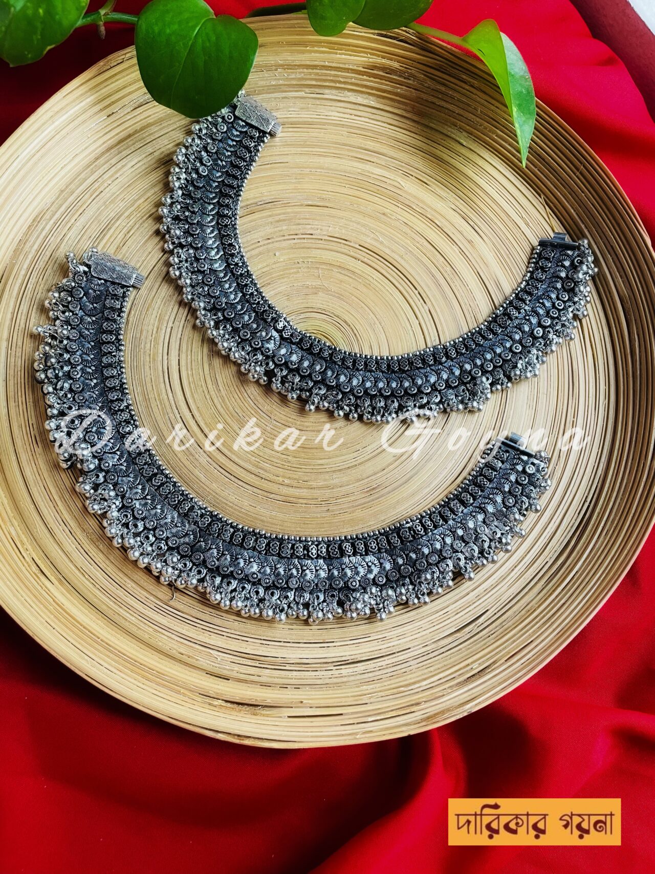 Popular Blackpolished Silver Nupur