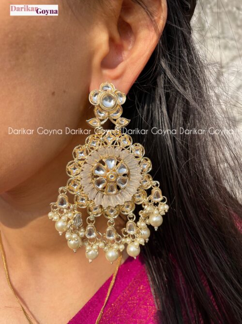 New Multani Earring With Stunning Look - White - Image 2